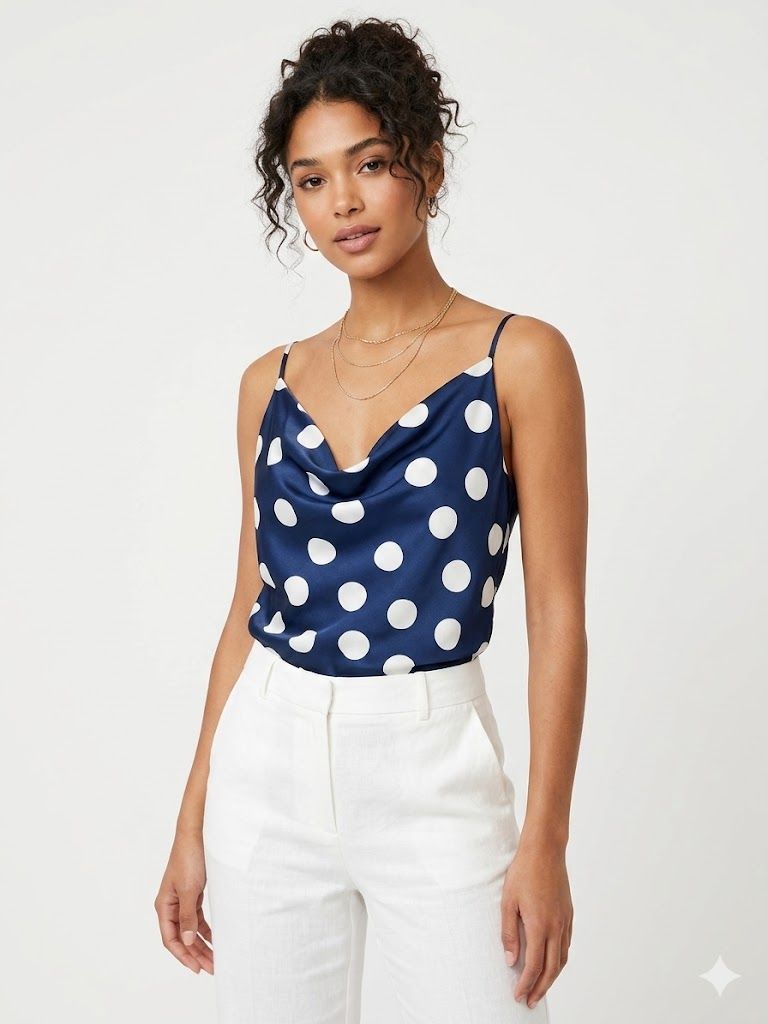The Polka Dot Satin blouse